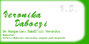 veronika daboczi business card